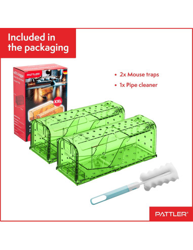 Trampa Humana para Ratones PATTLER Verde - Paquete de 2