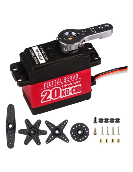 Servo Motor Digital 20KG LewanSoul LD-20MG 180 a Prueba de Agua