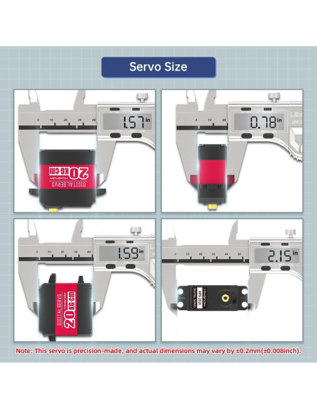 Servo Motor Digital 20KG LewanSoul LD-20MG 180 a Prueba de Agua
