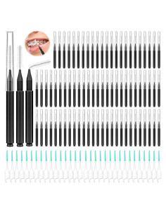Lezmarket 300 Cepillos Interdentales para Brackets Negros