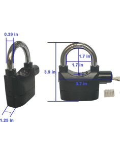 Candado de Alarma Lianshi 110dBA Antirrobo 2 Piezas 2