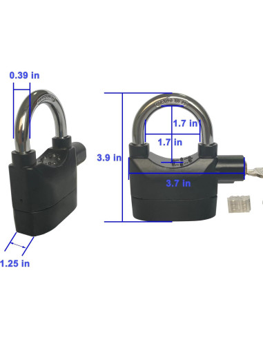 Candado de Alarma Lianshi 110dBA Antirrobo 2 Piezas