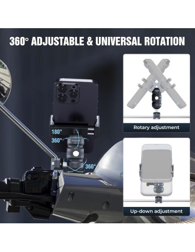 Soporte para Teléfono de Motocicleta KAPARNER Antirrobo 360