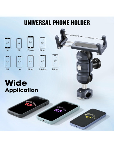 Soporte para Teléfono de Motocicleta KAPARNER Antirrobo 360