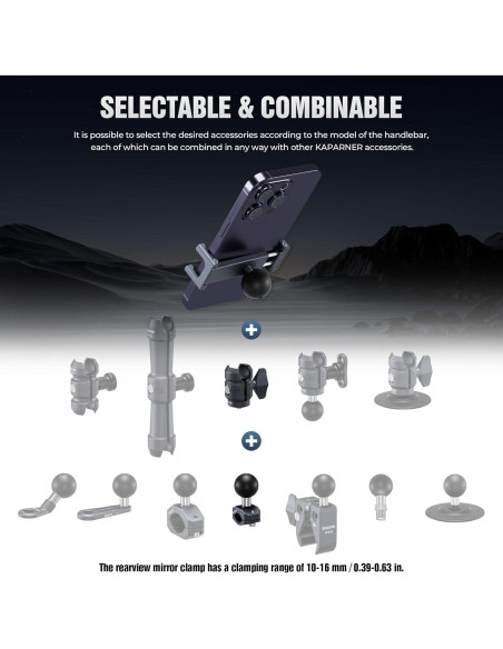 Soporte para Teléfono de Motocicleta KAPARNER Antirrobo 360