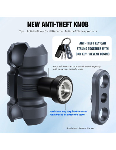 Soporte para Teléfono de Motocicleta KAPARNER Antirrobo 360