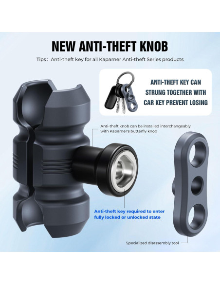 Soporte para Teléfono de Motocicleta KAPARNER Antirrobo 360