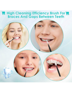 Lezmarket 300 Cepillos Interdentales para Brackets Negros 2