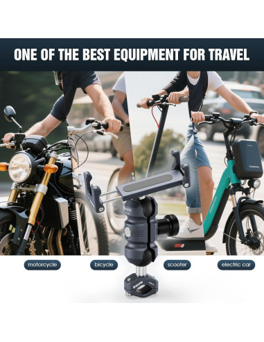 Soporte para Teléfono de Motocicleta KAPARNER Antirrobo 360