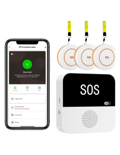 Paquete de 3 Botones de Llamada Inalámbricos LORA CF100-3P