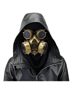 Máscara de Gas Steampunk COMBIUBIU con Gafas y Filtro