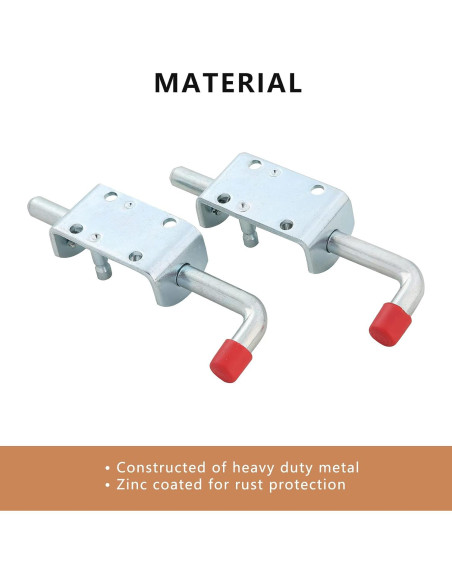 Cerrojo de Barril de Metal NATGAI 16.5 cm Resorte Pesado 2 Unidades