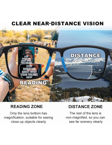 Gafas Bifocales Missfive 2.5x para Hombres y Mujeres - Estilo Deportivo