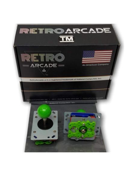 Joystick de Arcade RetroArcade Verde 8 Vías 2.3cm Eje