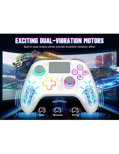 Controlador Gamrombo Inalámbrico para PS5/PS4/PC - RGB