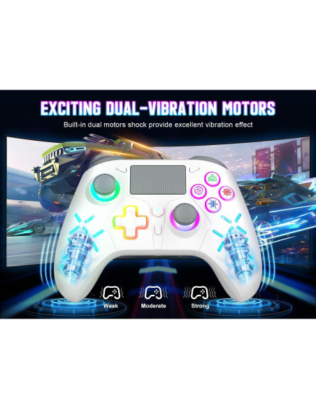 Controlador Gamrombo Inalámbrico para PS5/PS4/PC - RGB