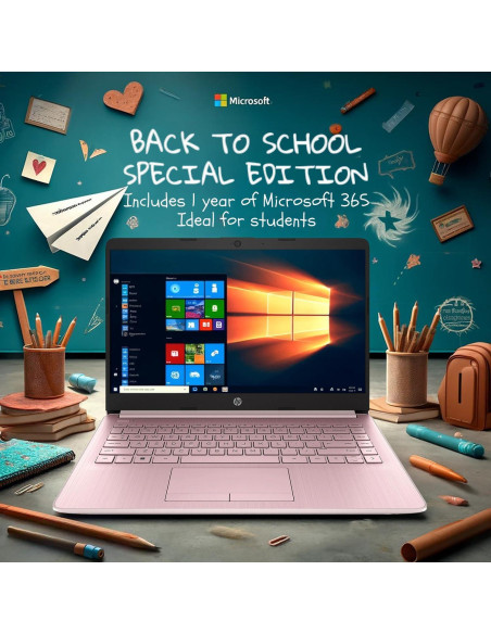 HP 14 Ultrabook Rosa - Intel Celeron 16GB RAM 1.6TB Almacenamiento