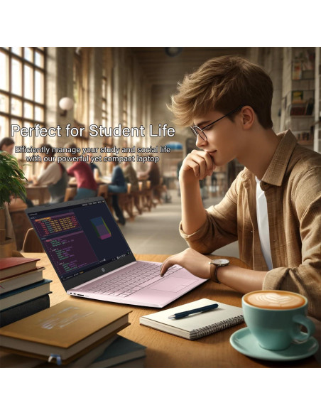 HP 14 Ultrabook Rosa - Intel Celeron 16GB RAM 1.6TB Almacenamiento