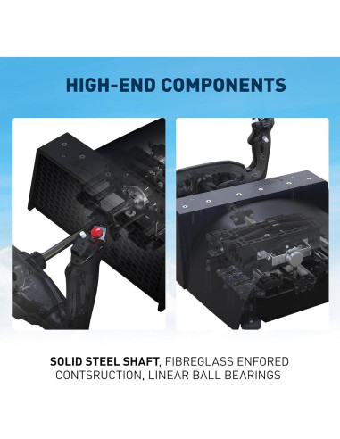 Yugo de Vuelo Honeycomb Alpha LITE - 180 Rotación, 4.49 kg