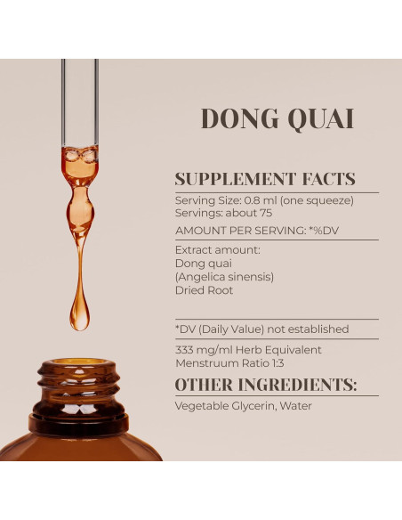Extracto de Tintura Natural Dong Quai 59.15 ml - Sin Alcohol