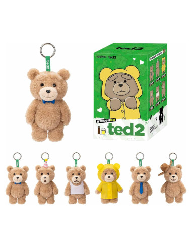 POP MART Ted2 Osito de Peluche Colgante Caja Sorpresa 15 cm