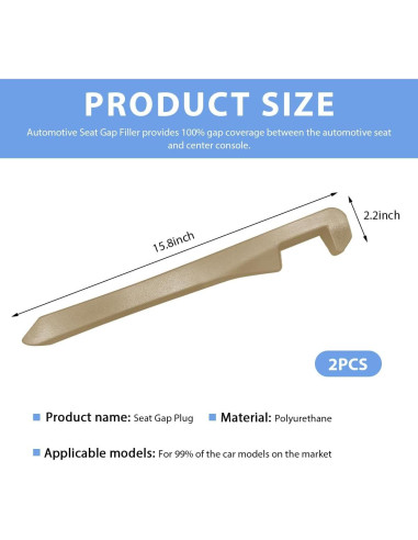 Relleno Espacio Asientos Coche ZNDAW Beige Universal 40cm