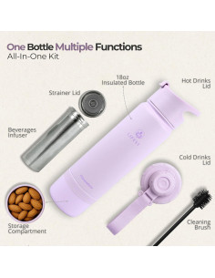 Botella Infusora de Té y Termo 0.5L LIFESY FlaskMate Lila 2
