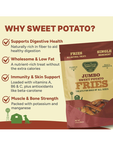 Golosinas para Perros de Batata Jumbo Gaines 227g - Sin Granos