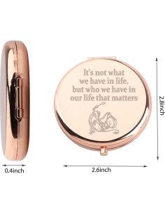 Espejo de Maquillaje WUSUANED Dragón Mushu 6.5cm Acero Inoxidable 2