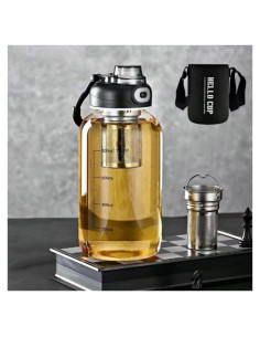 Botella de Té de Vidrio Borosilicato HOYUANSU 1.5L con Infusor