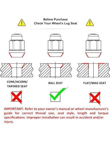 Tornillos de Rueda M14x1.5 muge racing 20 PCS Antirrobo Negro