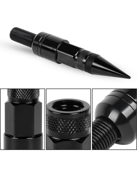 Tornillos de Rueda M14x1.5 muge racing 20 PCS Antirrobo Negro