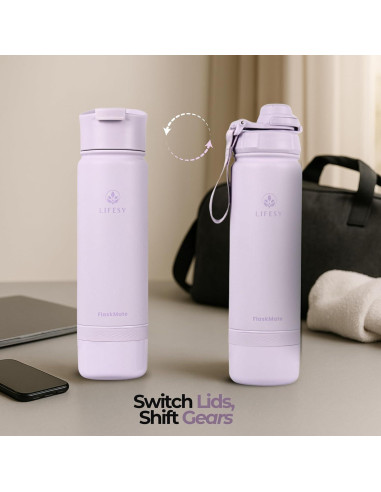 Botella Infusora de Té y Termo 0.5L LIFESY FlaskMate Lila