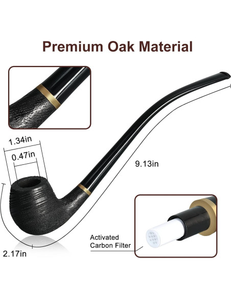 Juego de Pipas Joyoldelf de Madera de Roble con Accesorios