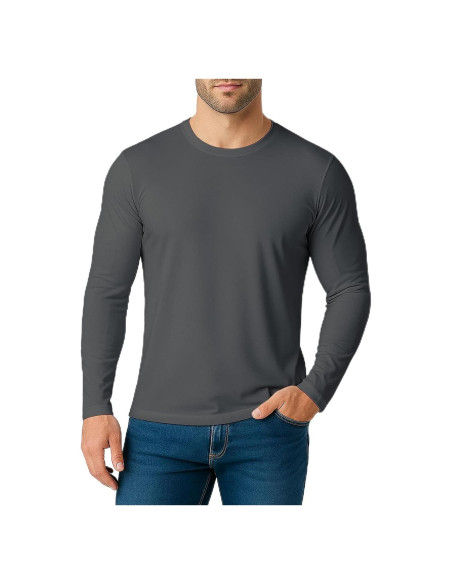 Camisa Rash Guard Dri Fit Hombre UPF 50+ Gris XX-Large