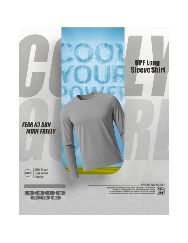 Camisa Rash Guard Dri Fit Hombre UPF 50+ Gris XX-Large