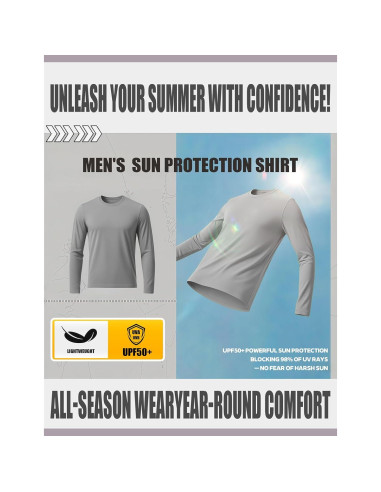 Camisa Rash Guard Dri Fit Hombre UPF 50+ Gris XX-Large