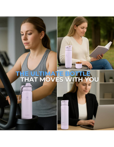 Botella Infusora de Té y Termo 0.5L LIFESY FlaskMate Lila