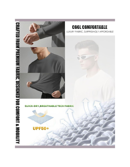 Camisa Rash Guard Dri Fit Hombre UPF 50+ Gris XX-Large