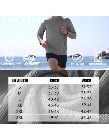 Camisa Rash Guard Dri Fit Hombre UPF 50+ Gris XX-Large