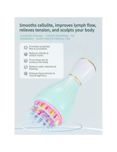 Masajeador Drenaje Linfático FEEJOY 917 con Calor y Vibración