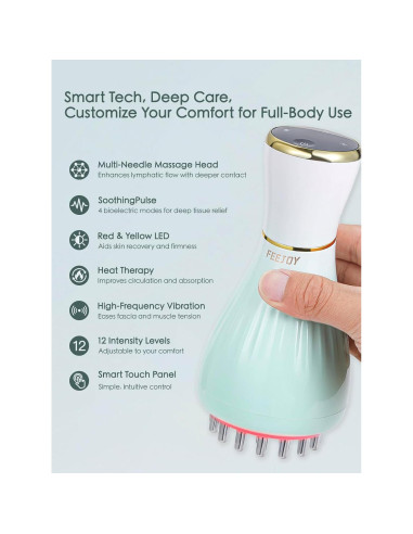Masajeador Drenaje Linfático FEEJOY 917 con Calor y Vibración