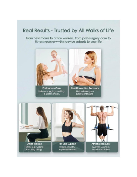 Masajeador Drenaje Linfático FEEJOY 917 con Calor y Vibración