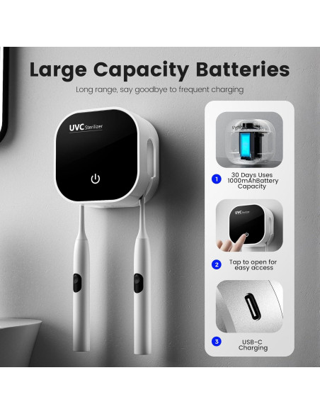 Soporte Limpiador de Cepillos de Dientes XiaoKJ RA-982 Blanco