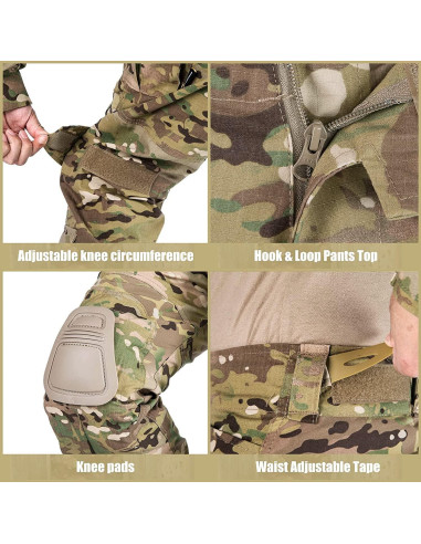 Pantalones Tácticos G3 para Hombre con Almohadillas Camo