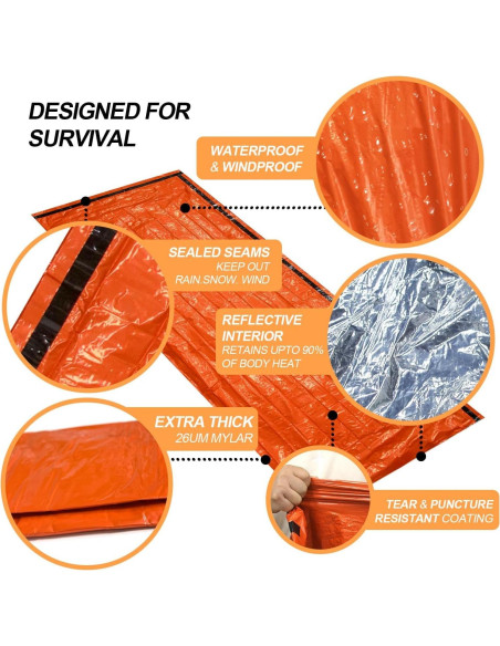 Saco de dormir de emergencia Genérico Bivy térmico 227g