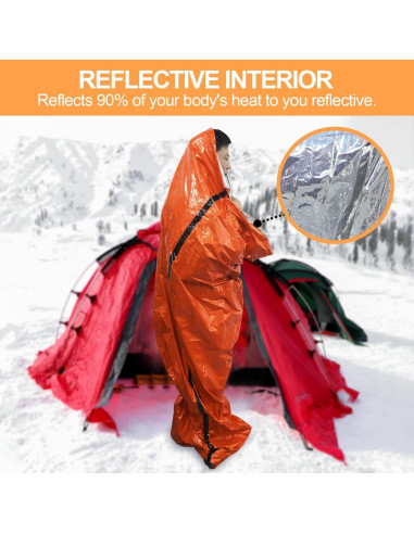 Saco de dormir de emergencia Genérico Bivy térmico 227g