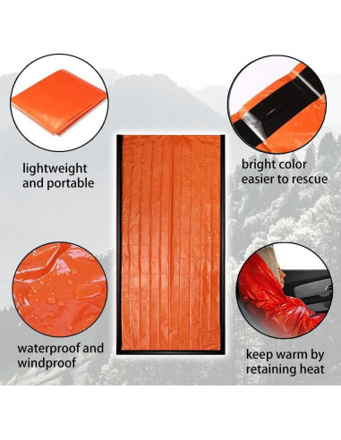 Saco de dormir de emergencia Genérico Bivy térmico 227g