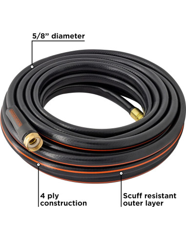 Manguera de Jardín Decker Negra 15.24 m 4 Capas 300 PSI