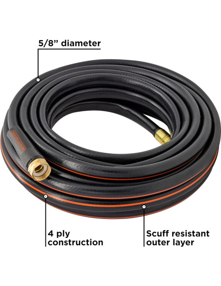 Manguera de Jardín Decker Negra 15.24 m 4 Capas 300 PSI